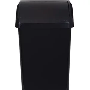 2Work Black Swing Top Bin 10lt 