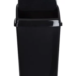 2Work Black Swing Top Bin 30lt 