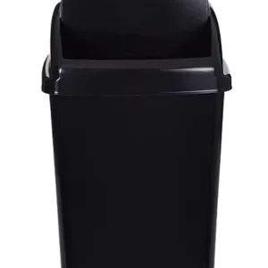 2Work Black Swing Top Bin 50lt
