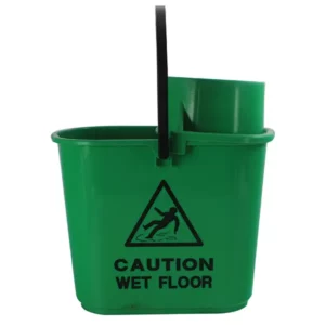 Green Plastic Mop Bucket with Wringer 15lt
