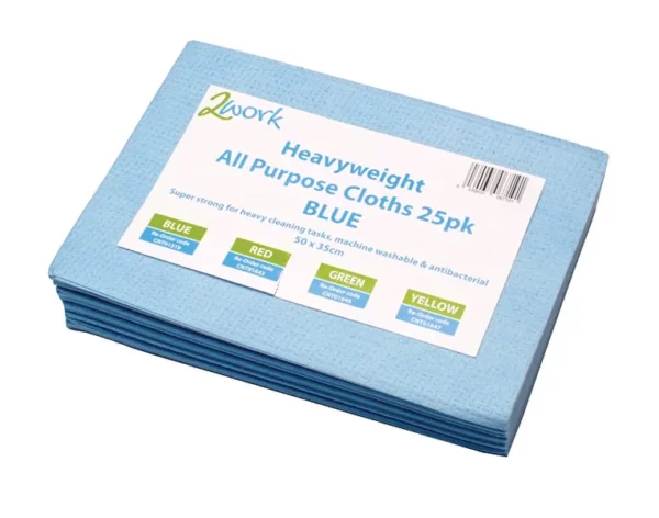 2Work Heavyweight Cloth Blue (25 Pack)