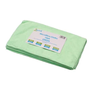 2Work Green 400 x 400mm Microfibre Cloth (10 Pack) 