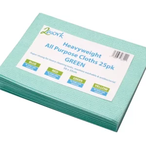 2Work Heavyweight Cloth Green (25 Pack)