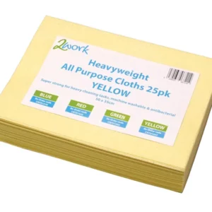 2Work Heavyweight Cloth Yellow (25 Pack)